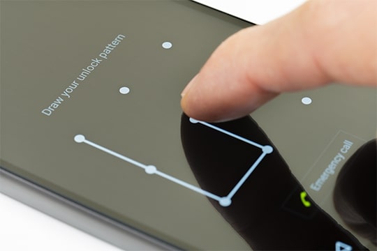 Entsperrmuster bei Android Smartphone