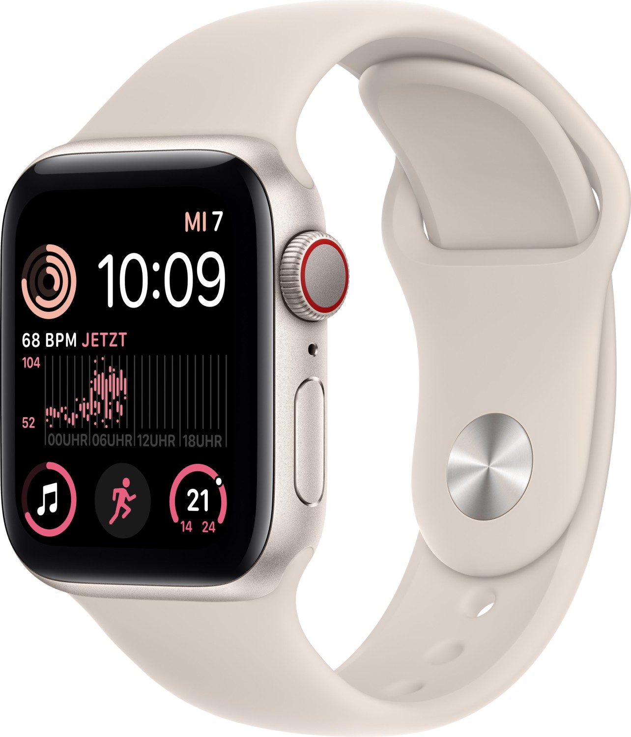 Apple Watch SE 40 mm (2022) | GPS + Cellular | Polarstern | Sportarmband  Polarstern M/L | 299 € | jetzt 30 Tage Rückgaberecht