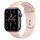 Apple Watch SE Aluminium 44 mm (2020) | WiFi | spacegrey | Sportbandje Zand Roze thumbnail 1/2