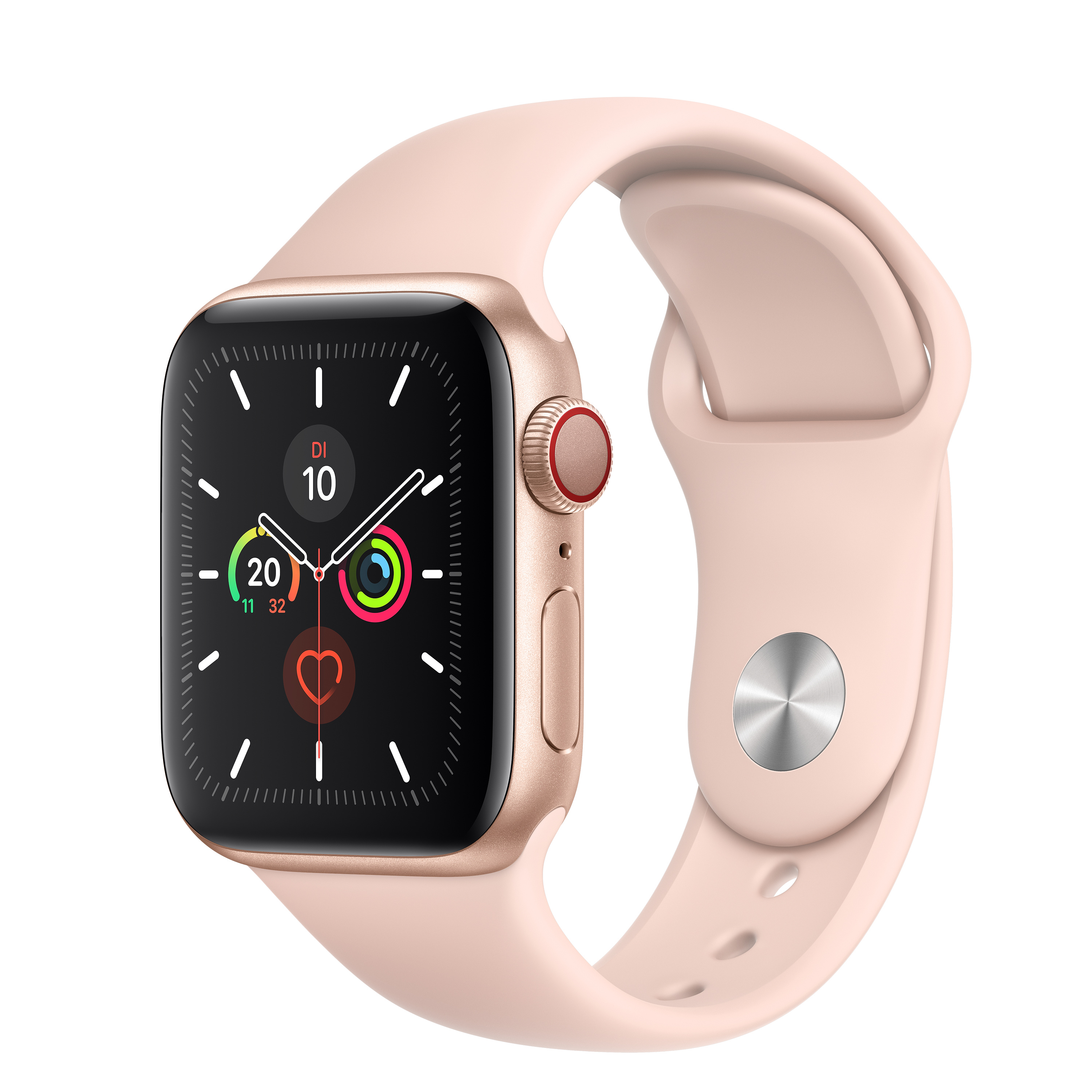 Apple Watch Series 5 2019 40 mm Aluminium GPS gold Sportarmband rosa 215 jetzt 30 Tage Ruckgaberecht