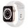 Apple Watch Series 6 Aluminium 44 mm (2020) | GPS + Cellular | guld | Sportband vit thumbnail 1/2