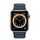 Apple Watch Series 6 Stainless steel 40 mm (2020) | gold | Leather bracelet with end piece M/L Baltic Blue thumbnail 2/2