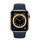 Apple Watch Series 6 Roestvrij Staal 40 mm (2020) | goud | Sportbandje donkermarineblauw thumbnail 2/2