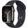 Apple Watch Series 9 Rostfritt stål 41 mm (2023) | GPS + Cellular | grafit | Sportband Midnatt S/M thumbnail 1/2