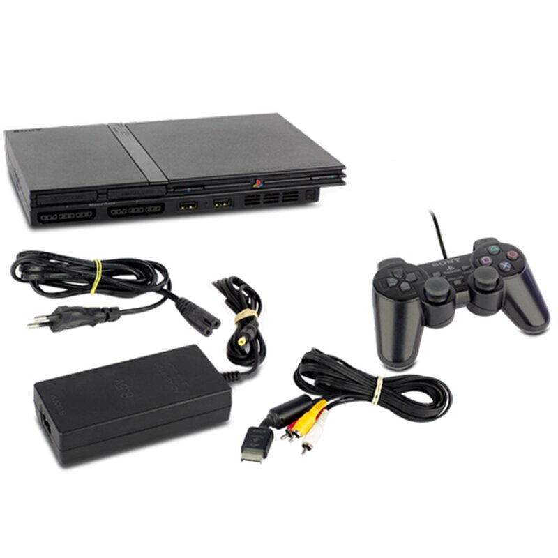 PS2 Slim w/ All Cables, Controller, and 2 Memory Cards deals