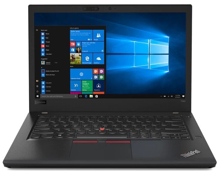 Lenovo ThinkPad T480 | i7-8650U | 14" | 16 GB | 256 GB SSD | FHD | Kamera internetowa | Win 10 Pro | DE